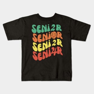 Retro Groovy Senior 2024 Kids T-Shirt